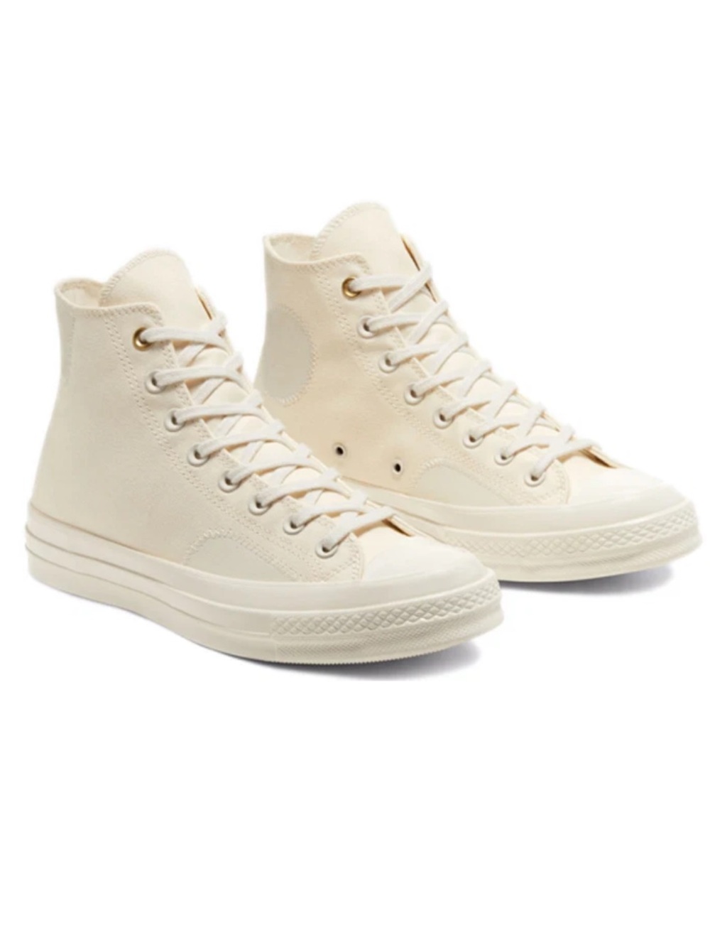 Converse Chuck 70 Hi Egret Cream Ivory Leather High Top Sneakers NWOT Sz 8.5